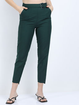 TOKYO TALKIES - Women Green Skinny Fit Chinos Casual Trouser