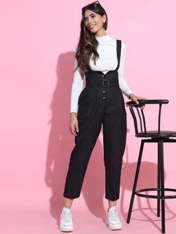 TOKYO TALKIES - Women Black Casual Trouser