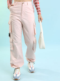 TOKYO TALKIES - Women Mid-Rise Cargo Pant