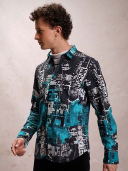 LOCOMOTIVE - Men Multi-Color Printed Party Shirt