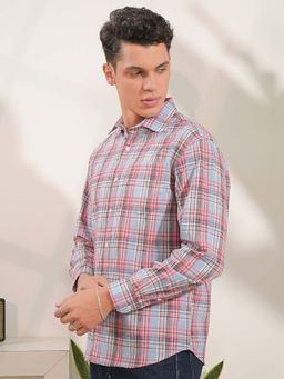 LOCOMOTIVE - Men Multi-Color Checks Relaxed Fit Shirt