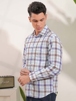 LOCOMOTIVE - Men Multi-Color Checks Relaxed Fit Shirt