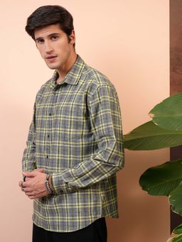 LOCOMOTIVE - Men Multi-Color Checks Relaxed Fit Shirt