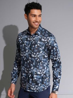 LOCOMOTIVE - Men Blue Cotton Printed Shirt