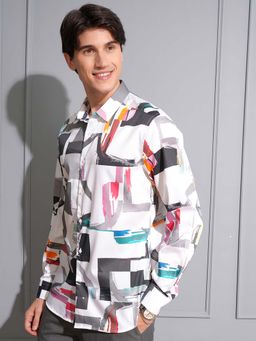 LOCOMOTIVE - Men Multi-Color Cotton Printed Shirt