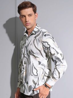 LOCOMOTIVE - Men Multi-Color Cotton Printed Party Shirt