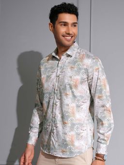 LOCOMOTIVE - Men Multi-Color Cotton Printed Party Shirt