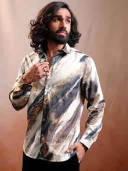 LOCOMOTIVE - Men Multi-Color Printed Party Shirt