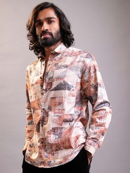 LOCOMOTIVE - Men Multi-Color Cotton Printed Party Shirt
