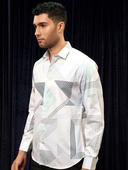 LOCOMOTIVE - Men Multi-Color Cotton Abstract Printed Shirt
