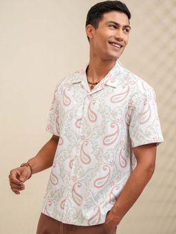 LOCOMOTIVE - Men Multi-Color Self Design Relaxed Fit Shirt