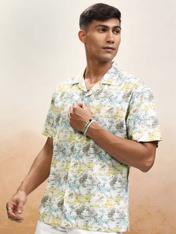 LOCOMOTIVE - Men Multi-Color Printed Collar Relaxed Fit Shirt