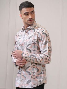 LOCOMOTIVE - Men Multi-Color Abstract Printed Relaxed Fit Shirt