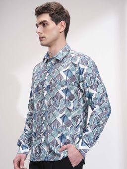 LOCOMOTIVE - Men Multi-Color Printed Slim Fit Party Shirt