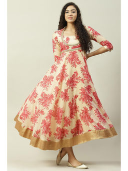 Biba - Beige Flared Fusion Wear