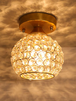 Homesake - Semi Crystal Mount Ceiling Light Gold