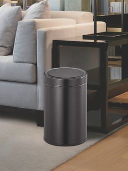 OBSESSIONS - Stainless Steel Smart Sensor Dustbin with Lid - 12 Litre - Black Steel