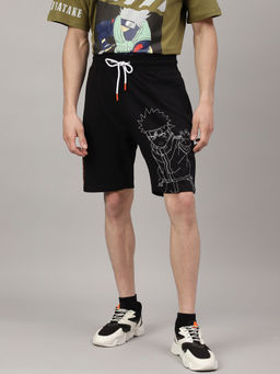 Free Authority - Naruto Printed Regular Fit Shorts For Men