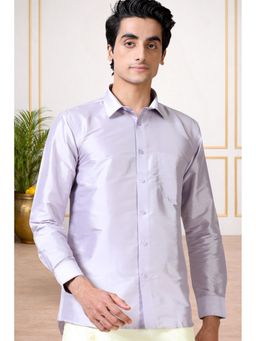 TATTVA - Lavender Men Classic Slim Fit Ethnic Shirt