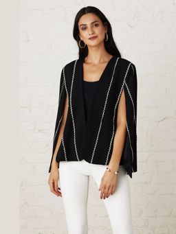 BOHO-CHIC By Sukriti Jain - Lace Monochrome Cape Jacket