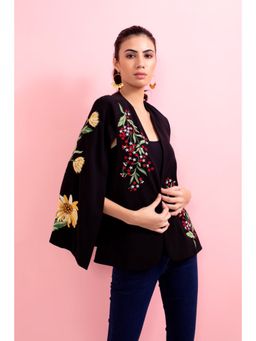 BOHO-CHIC By Sukriti Jain - Daintly Embroidered Cape Jacket