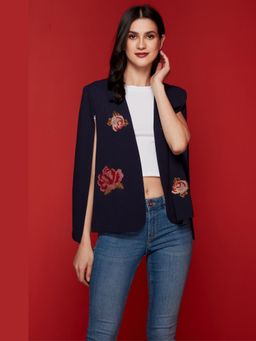 BOHO-CHIC By Sukriti Jain - Enchanted Floral Embroidered Cape Jacket