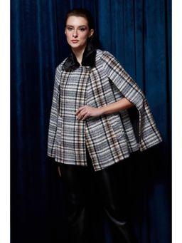 BOHO-CHIC By Sukriti Jain - Fur Trimmed Cape Jacket