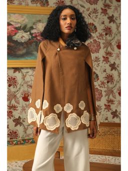 BOHO-CHIC By Sukriti Jain - Boho Exclusive Honeycomb Embroidered Cape Jacket
