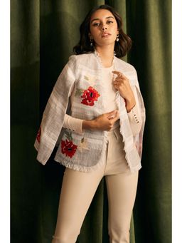 BOHO-CHIC By Sukriti Jain - Strking Embroidered Tweed Cape Jacket