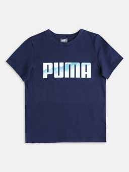 Puma - Graphic Logo Boys Blue T-shirt