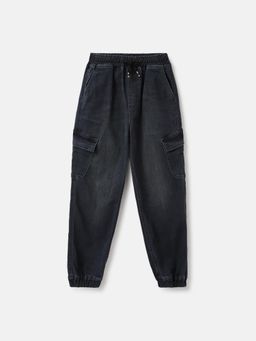 Blue Giraffe - Boys Blue Washed Regular Fit Mid-Rise Jeans