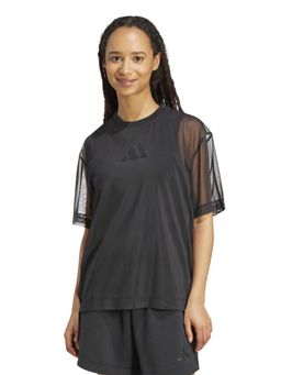 adidas - Black Plain Half Sleeves T-Shirt