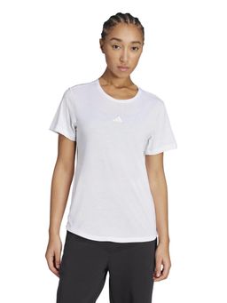 adidas - White Solid Half Sleeves T-Shirt