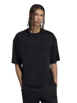 adidas - Black Solid Half Sleeves T-Shirt