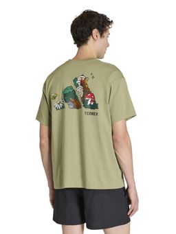 adidas - Green Graphic Half Sleeves T-Shirt