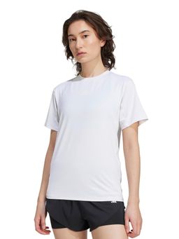 adidas - White Solid Half Sleeves T-Shirt