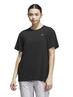 adidas - Black Solid Half Sleeves T-Shirt