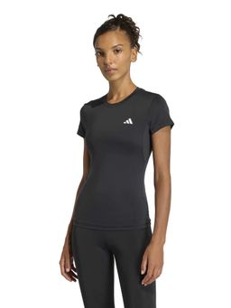 adidas - Black Solid Half Sleeves T-Shirt