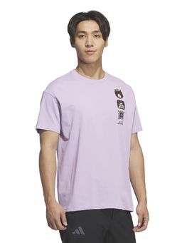 adidas - Purple Printed Half Sleeves T-Shirt