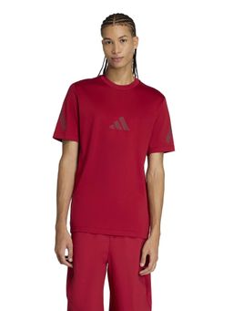 adidas - Burgundy Solid Half Sleeves T-Shirt