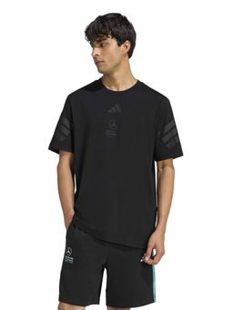 adidas - Black Printed Half Sleeves T-Shirt