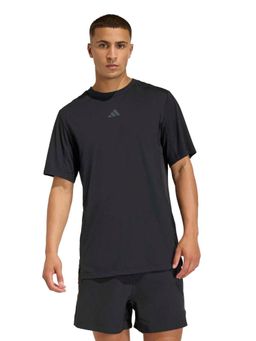 adidas - Black Solid Half Sleeves T-Shirt