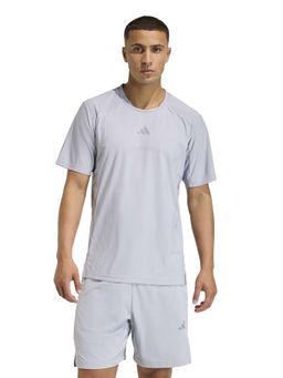 adidas - Grey Solid Half Sleeves T-Shirt
