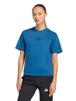 adidas - Blue Solid Half Sleeves T-Shirt