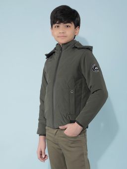 CRIMSOUNE CLUB - Boys Olive Padded Jacket