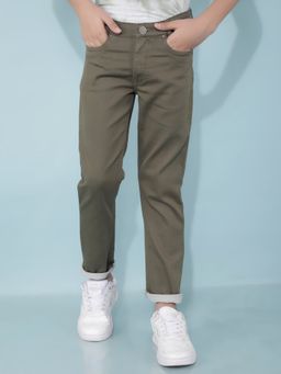 CRIMSOUNE CLUB - Boys Olive Jeans