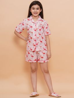 PICCOLO - Printed Shirt with Shorts & Slipper Pink (Set of 3)