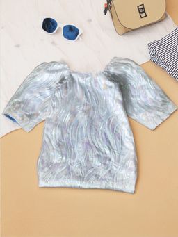 Bella Moda - Girls Solid Fit & Flair Party Wear White Dress