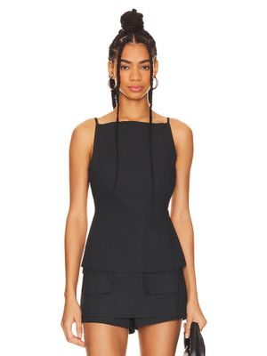 LIONESS Camille Backless Top Onyx