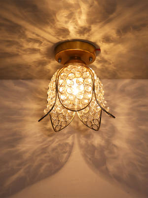 Buy Homesake Lotus Crystal Mount Ceiling Light Gold - Image 1